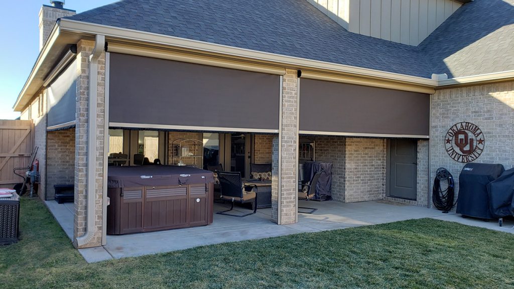 Motorized Patio Screens & Retractable Shades | Sunset Outdoor ...