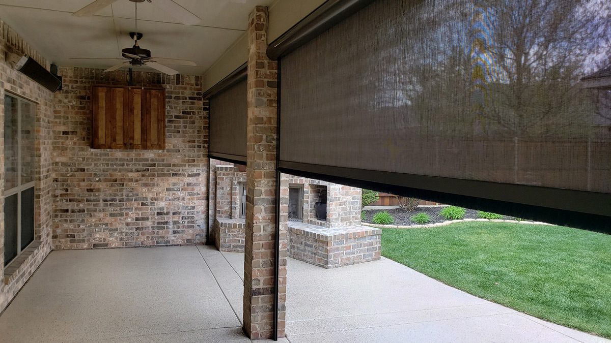 Motorized Patio Screens & Retractable Shades | Sunset Outdoor ...