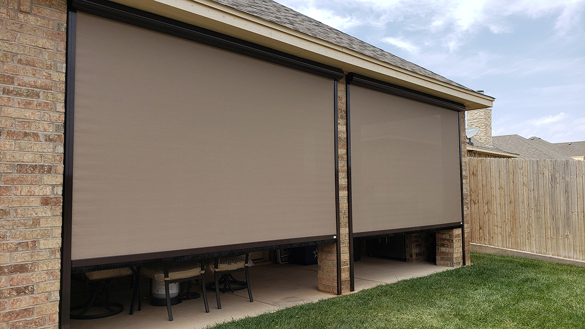 Motorized Patio Screens & Retractable Shades - Sunset Outdoor ...