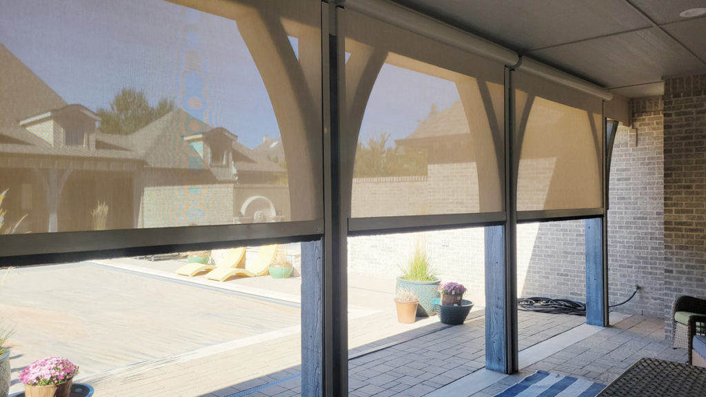 Motorized Patio Screens & Retractable Shades - Sunset Outdoor ...