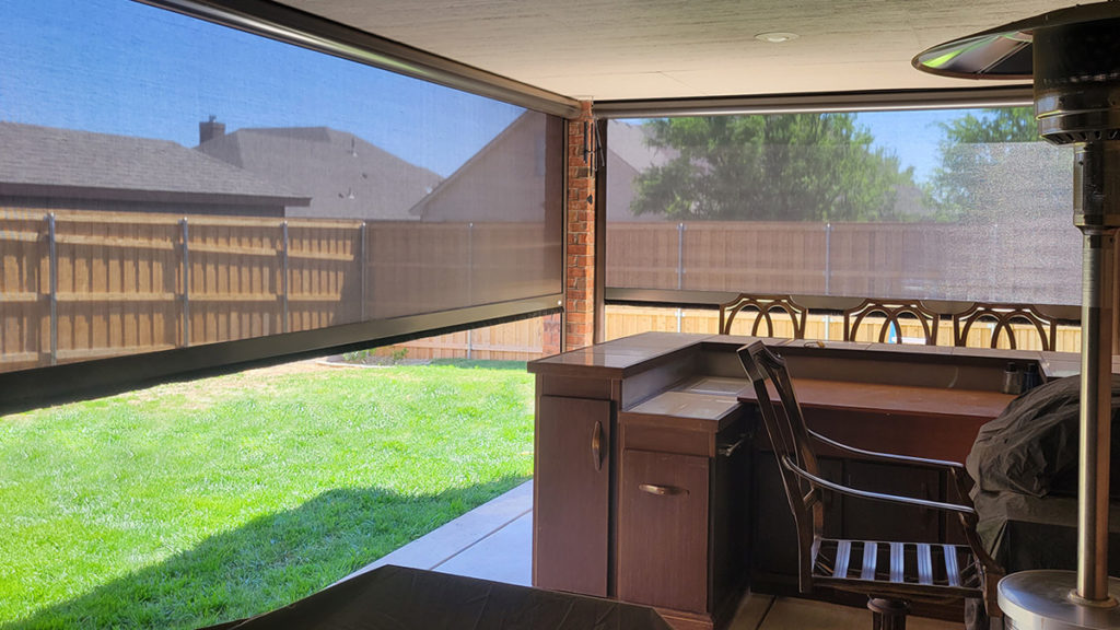 Motorized Patio Screens & Retractable Shades - Sunset Outdoor ...